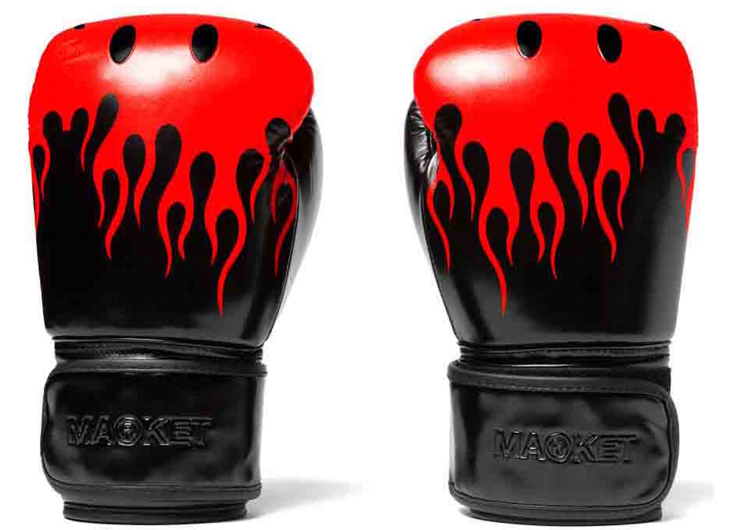 Market Smiley Flame Boxing Gloves Red/Black - US