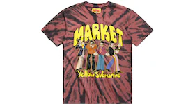 Market x Beatles Yellow Submarine Tie-Dye Pose T-Shirt Red Swirl Tie Dye