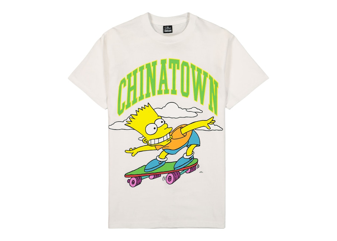 Pre-owned Market X The Simpsons Cowabunga Arc T-shirt White