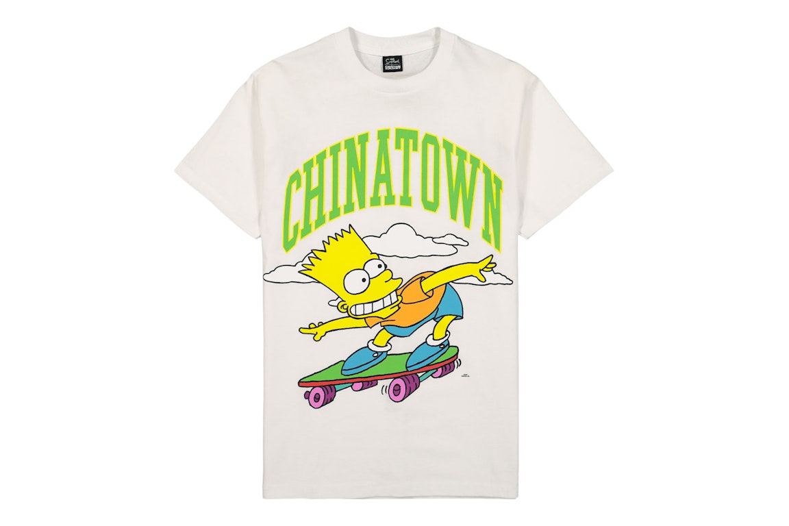 Pre-owned Market X The Simpsons Cowabunga Arc T-shirt White