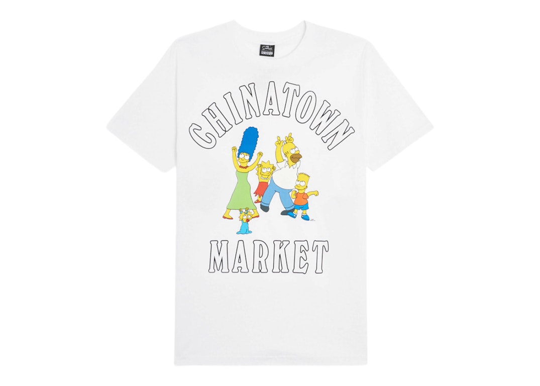 Pre-owned Market X The Simpsons Family Og T-shirt White