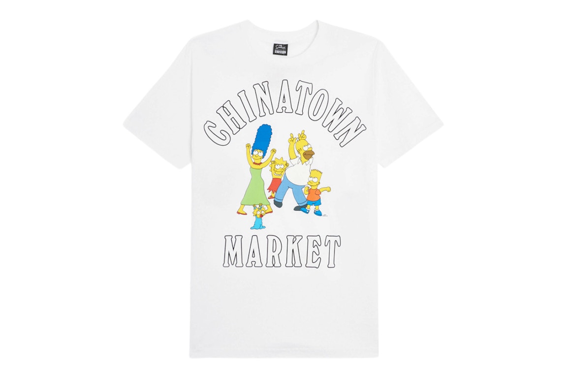 Pre-owned Market X The Simpsons Family Og T-shirt White