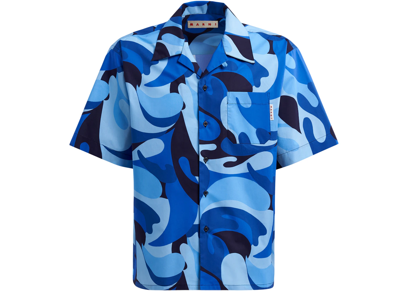 Marni 50's Shirt Blue Camo Men's - SS22 - US