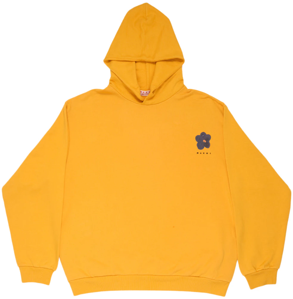 Marni Black Daisy Hooded Sweatshirt Gold Men's - SS22 - US