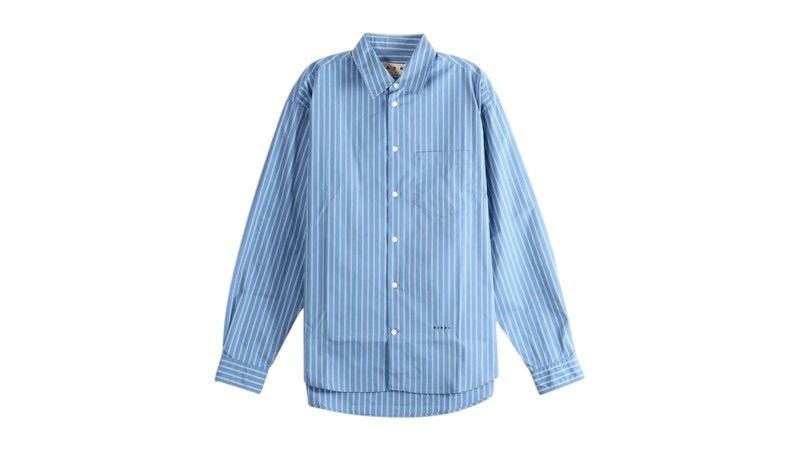 Marni Button-Down Striped Shirt Opal