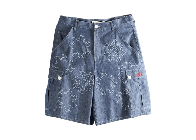 Marni Chambray Wide Leg Shorts Multi