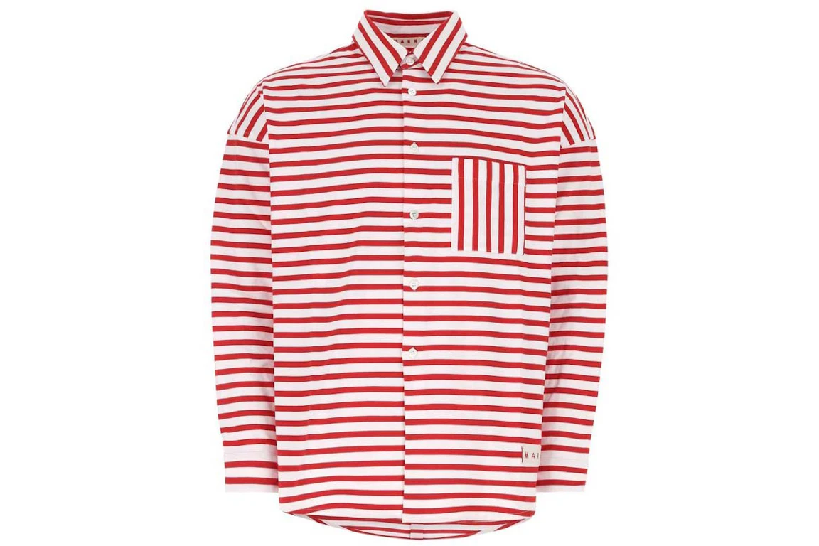 Marni Compact Striped Jersey Red