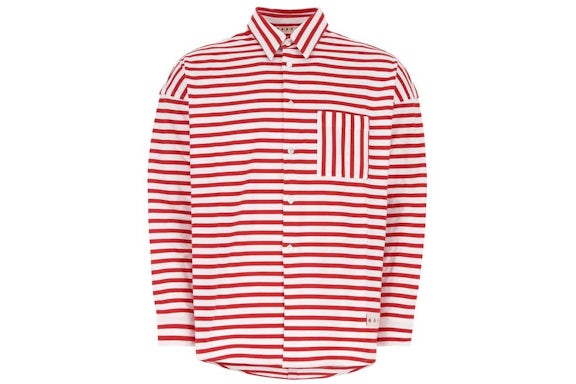 Marni Compact Striped Jersey Red