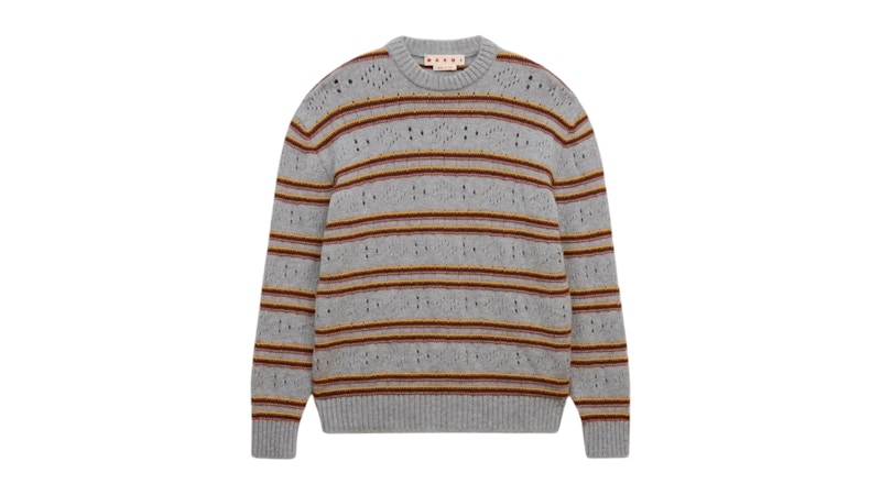 Marni Crewneck Striped Sweater Inox