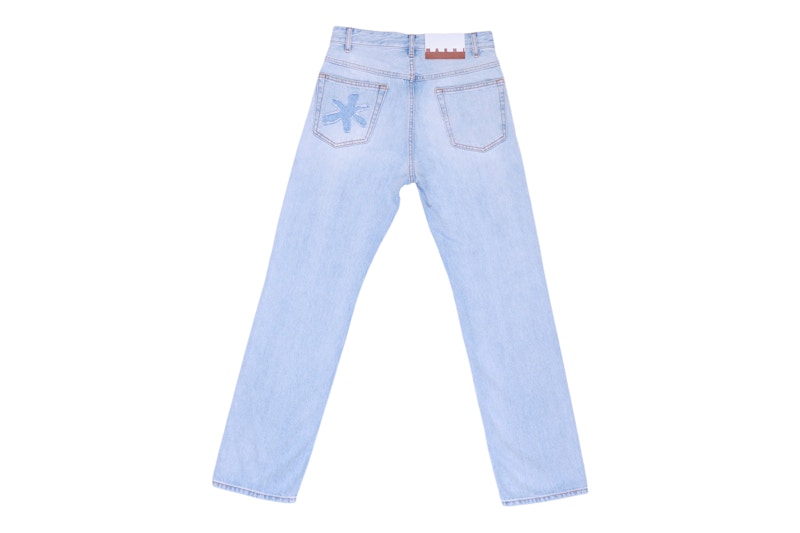 Marni Daisy Print Denim Pants Blue Denim Men's - SS22 - US