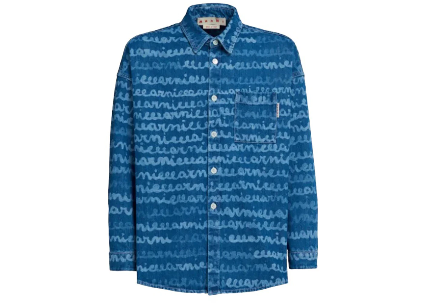 Marni Mare Laser And Bleached Shirt Denim Men's - SS23 - US
