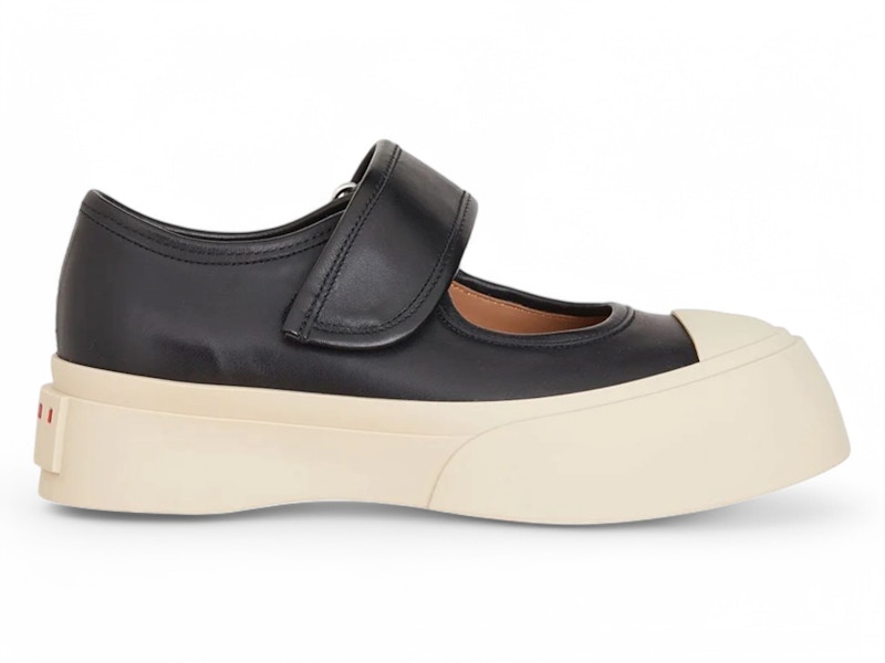 Pre-owned Marni Mary Jane Lowtop Sneakers (women's) In Black