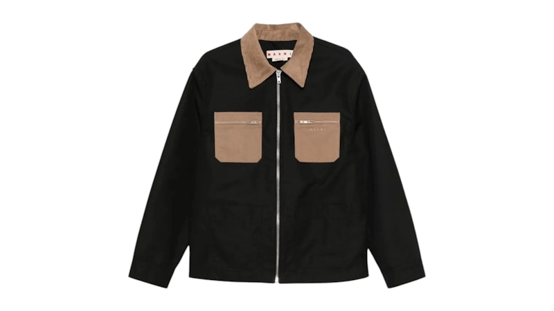 Marni Men Contrast Pocket Utility Jacket Black