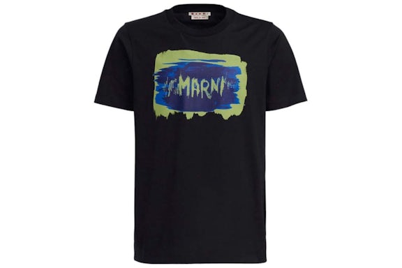 Marni Paint Logo T-shirt Black