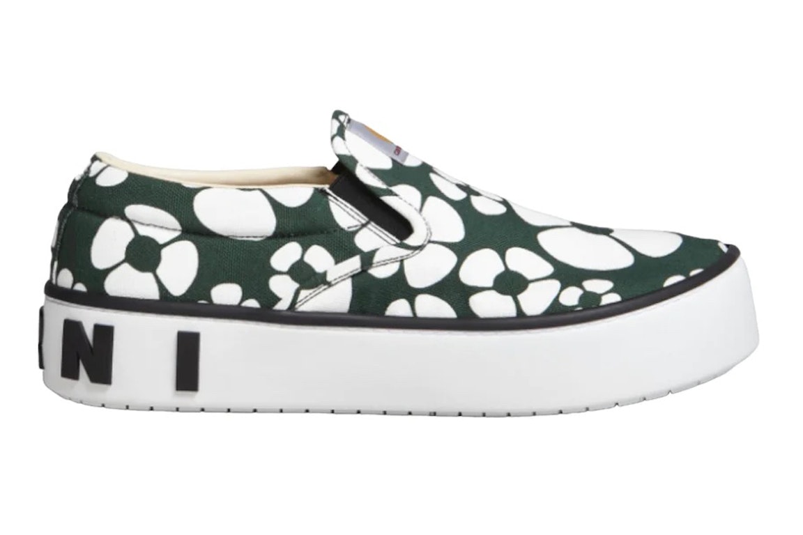 Pre-owned Marni Paw Slip-on Carhartt Wip Green In Green/white