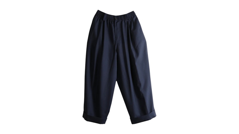 Marni Pleated Button Closure Cuffed Trousers Blublack