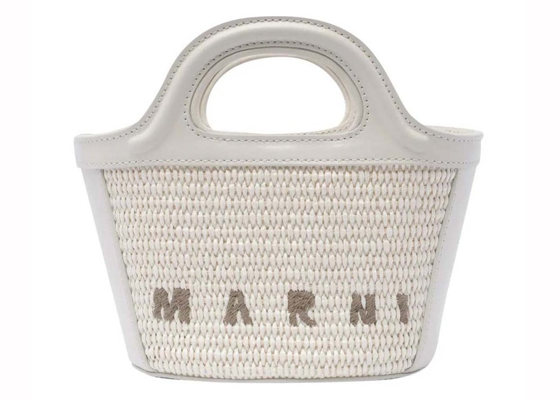 Pre-owned Marni Women's Tropicalia Bag Mini In Ecru