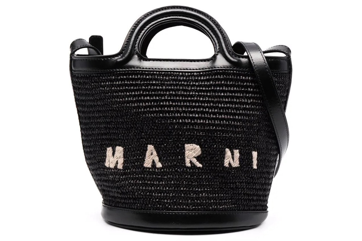 Pre-owned Marni Tropicalia Bucket Bag Black