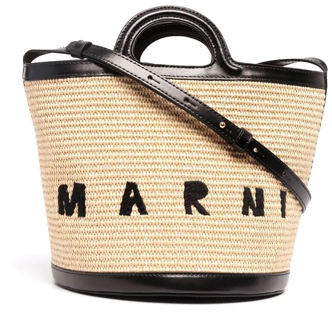 Marni Brown Mini Tropicalia Bucket Bag