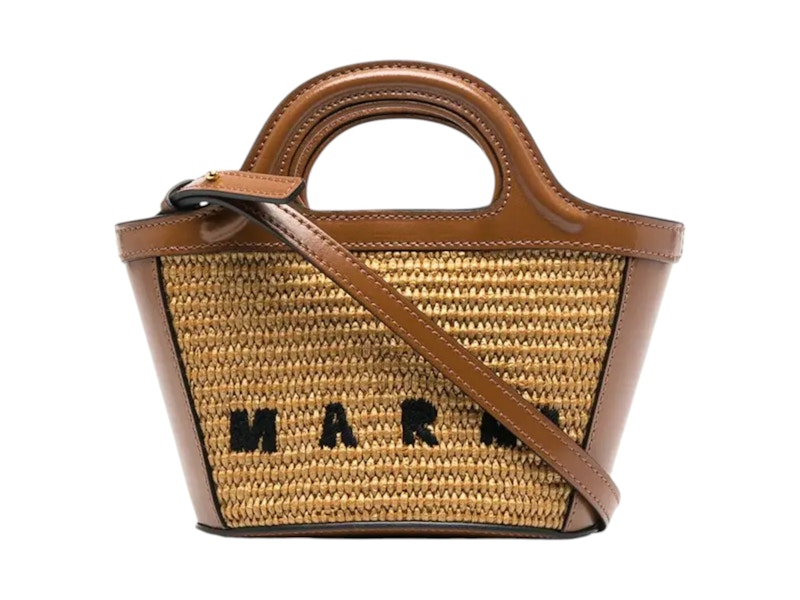 MARNI MARNI TROPICALIA MICRO BAG RAW SIENNA