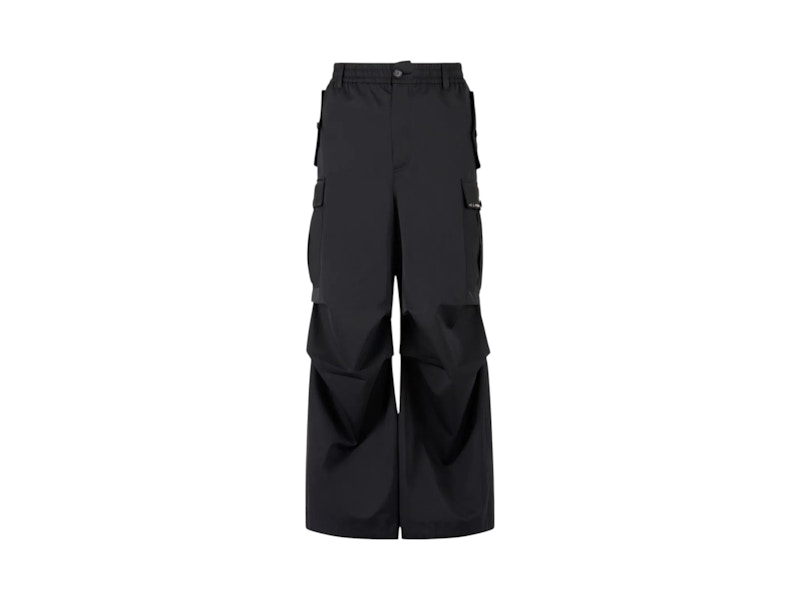 Pre-owned Marni Men's  Waterrepellent Taffeta Cargo Pant In Black