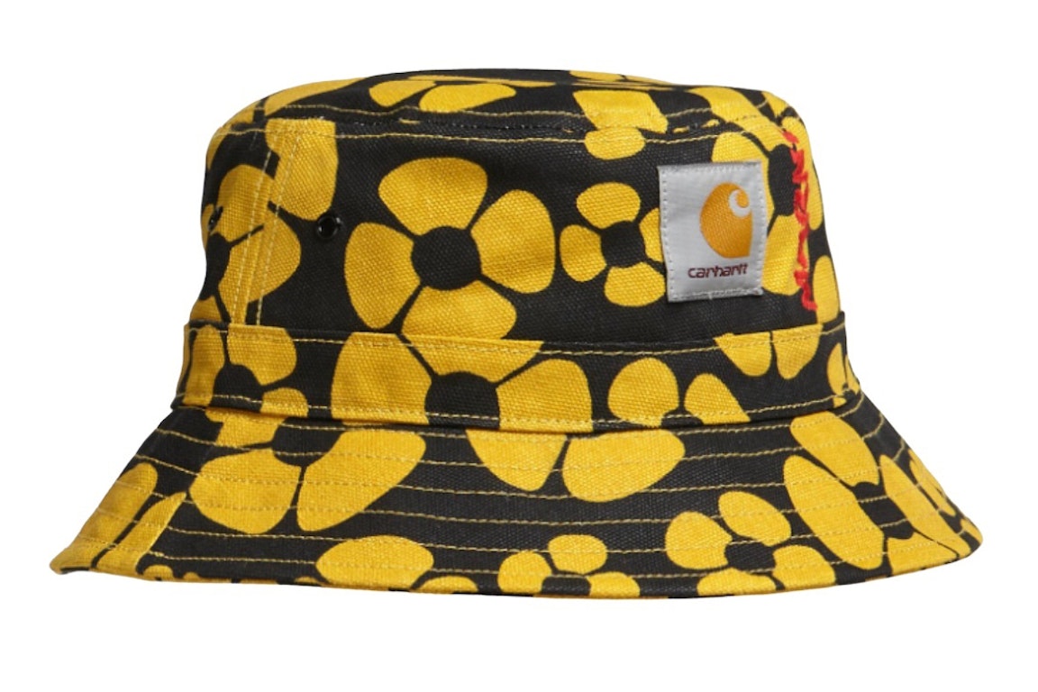 Pre-owned Marni X Carhartt Wip Bucket Hat Black/sun Yellow