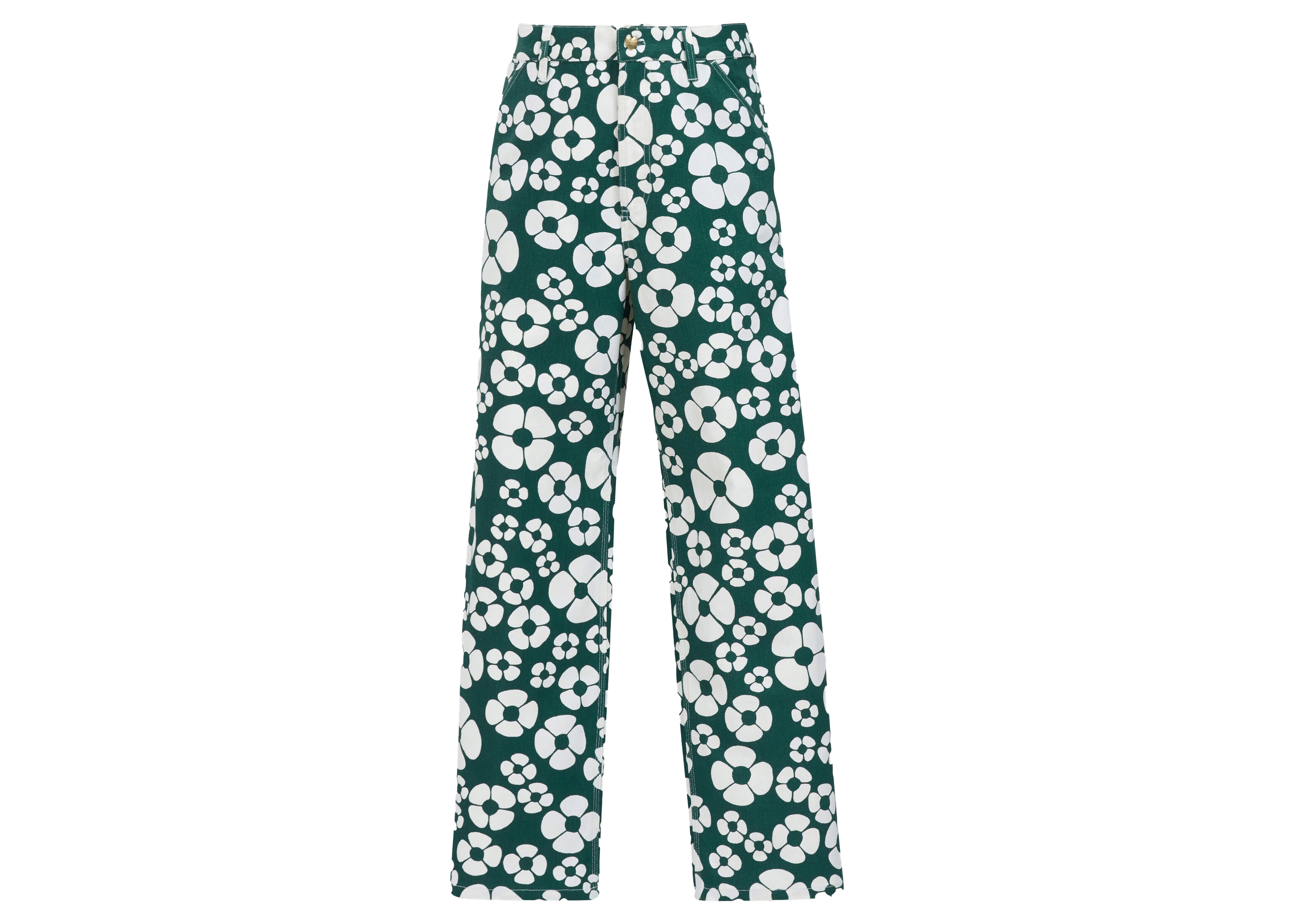 Marni x Carhartt Canvas Pants Green Floral Men's - SS23 - US
