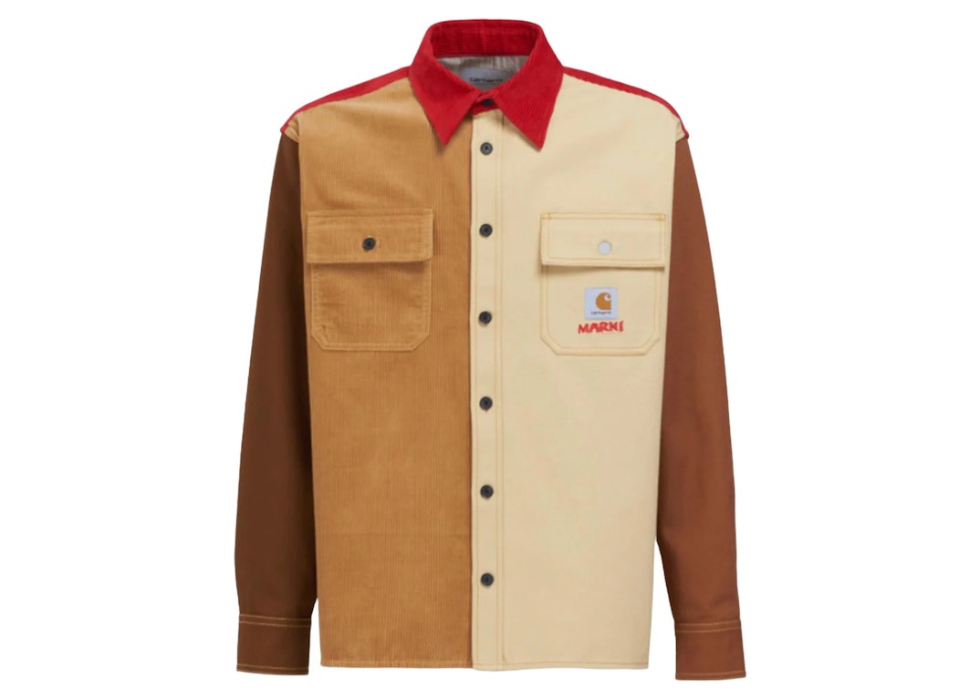 Pre-owned Marni X Carhartt Wip Shirt Tobacco/red
