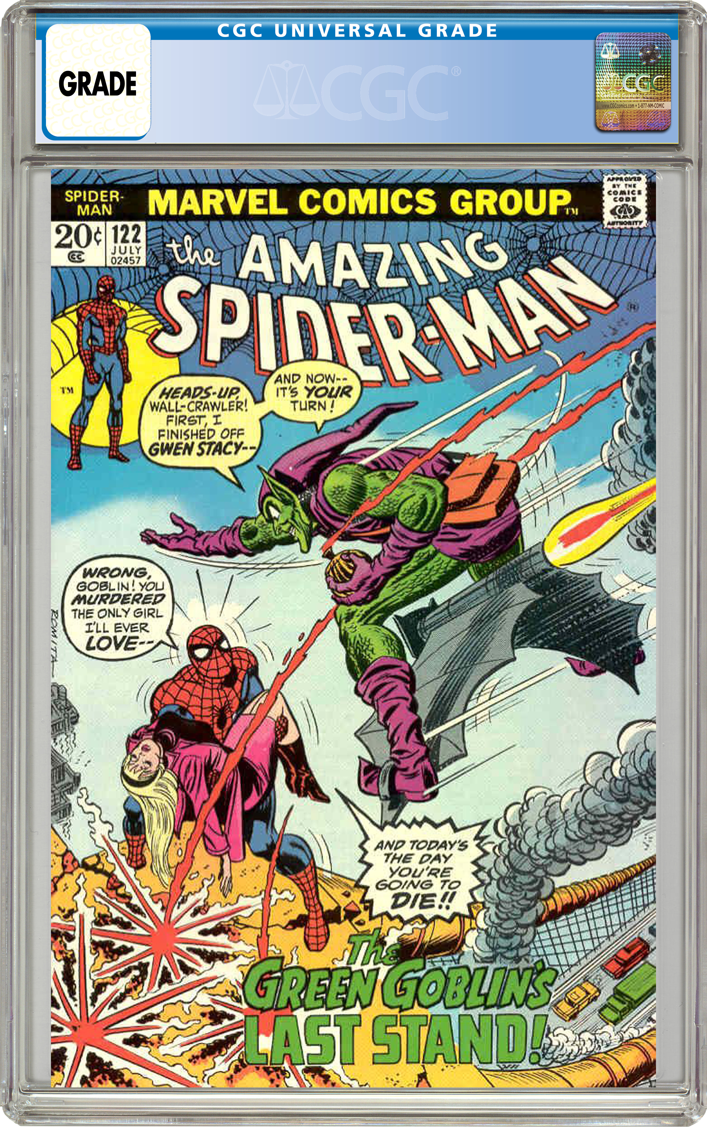 Marvel Amazing Spider-Man #122 (Death of Green Goblin) Comic Book 