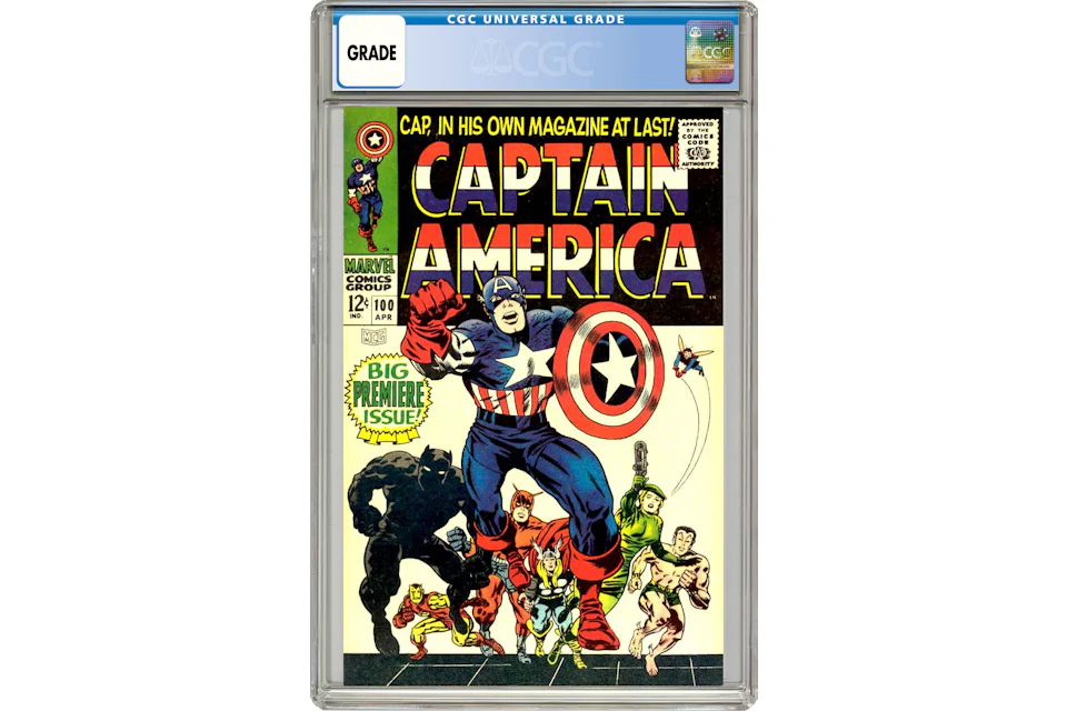 Marvel Captain America #100 "1st Issue" (Black Panther App.) Comic Book CGC Graded