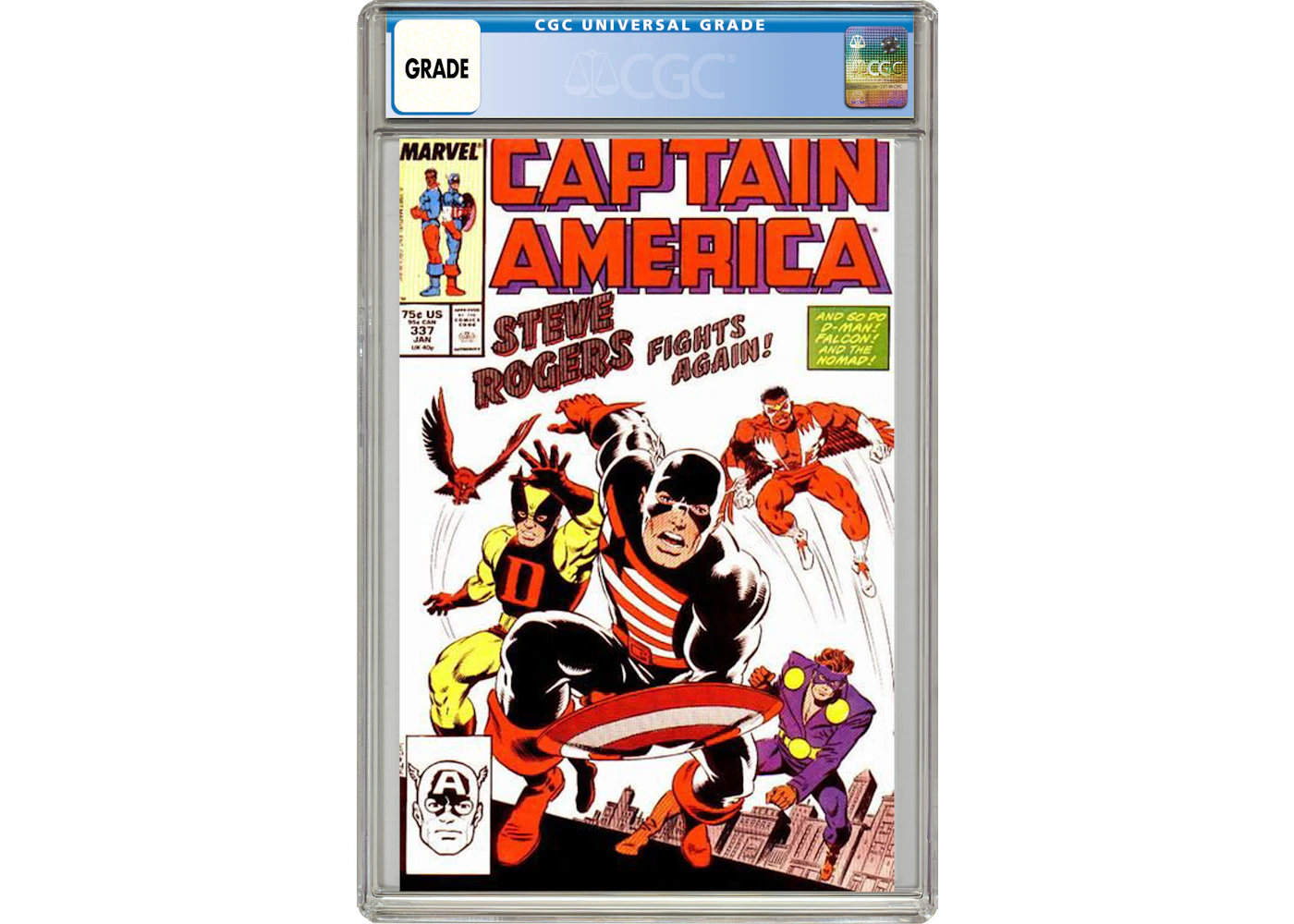 Marvel Captain America (1968 1st Series) #337 Comic Book CGC Graded - US