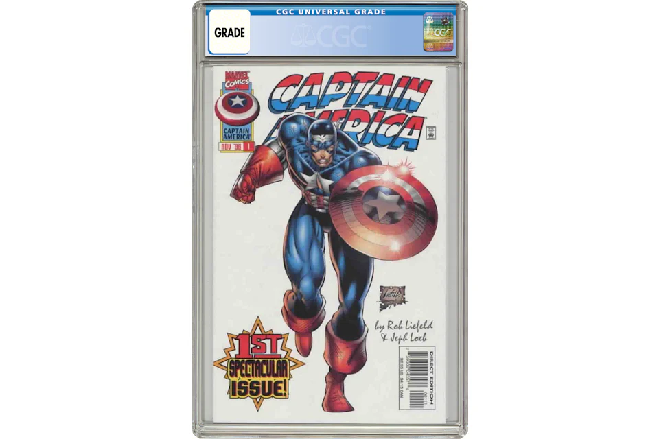Marvel Captain America (1996 2nd Series) #1A Comic Book CGC Graded
