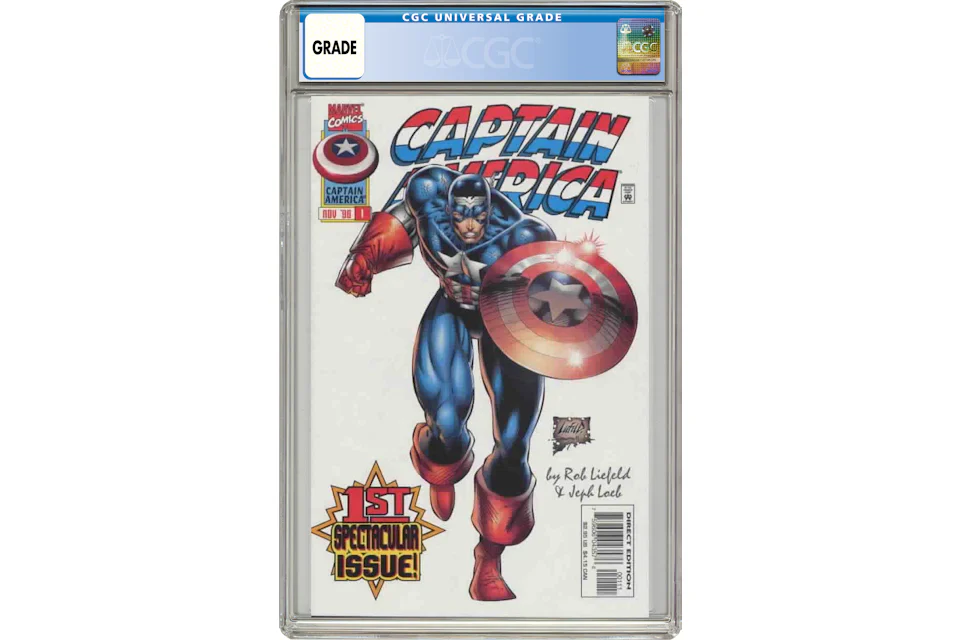 Marvel Captain America (1996 2nd Series) #1A Comic Book CGC Graded - GB