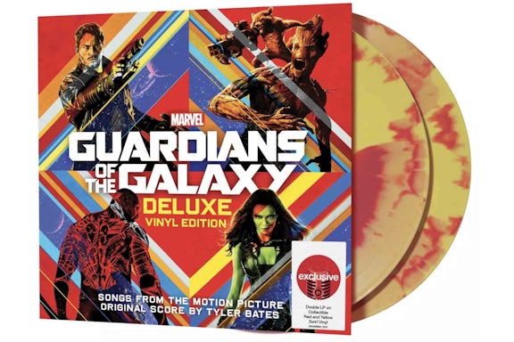 Marvel Guardians Of The Galaxy Motion Picture Soundtrack Target Exclusive Vinyl Red & Yellow Swirl