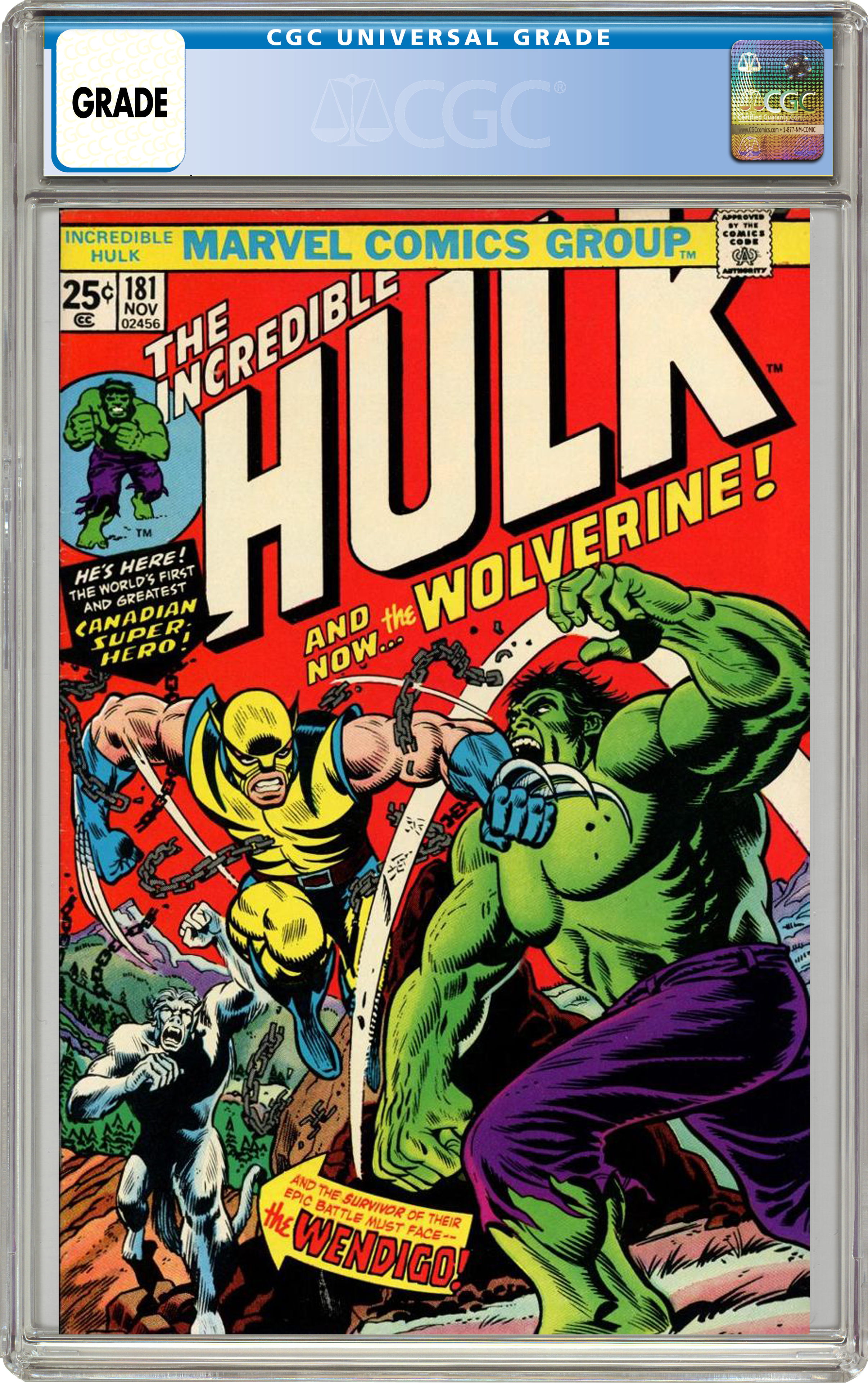 Marvel Incredible Hulk #181 (1st App. of Wolverine) Comic Book 