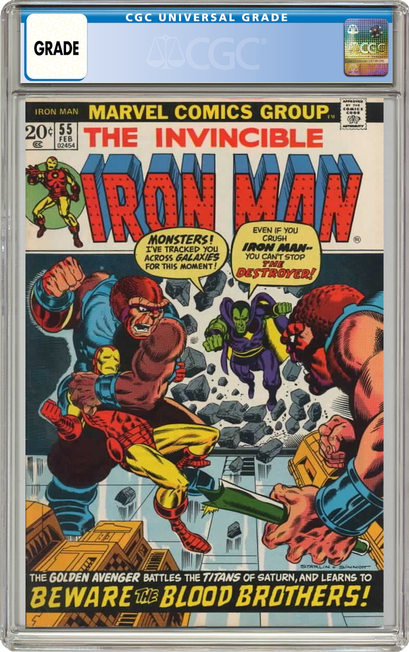 Marvel Iron Man #55 (1st App. of Thanos, Drax, Starfox, Kronos 