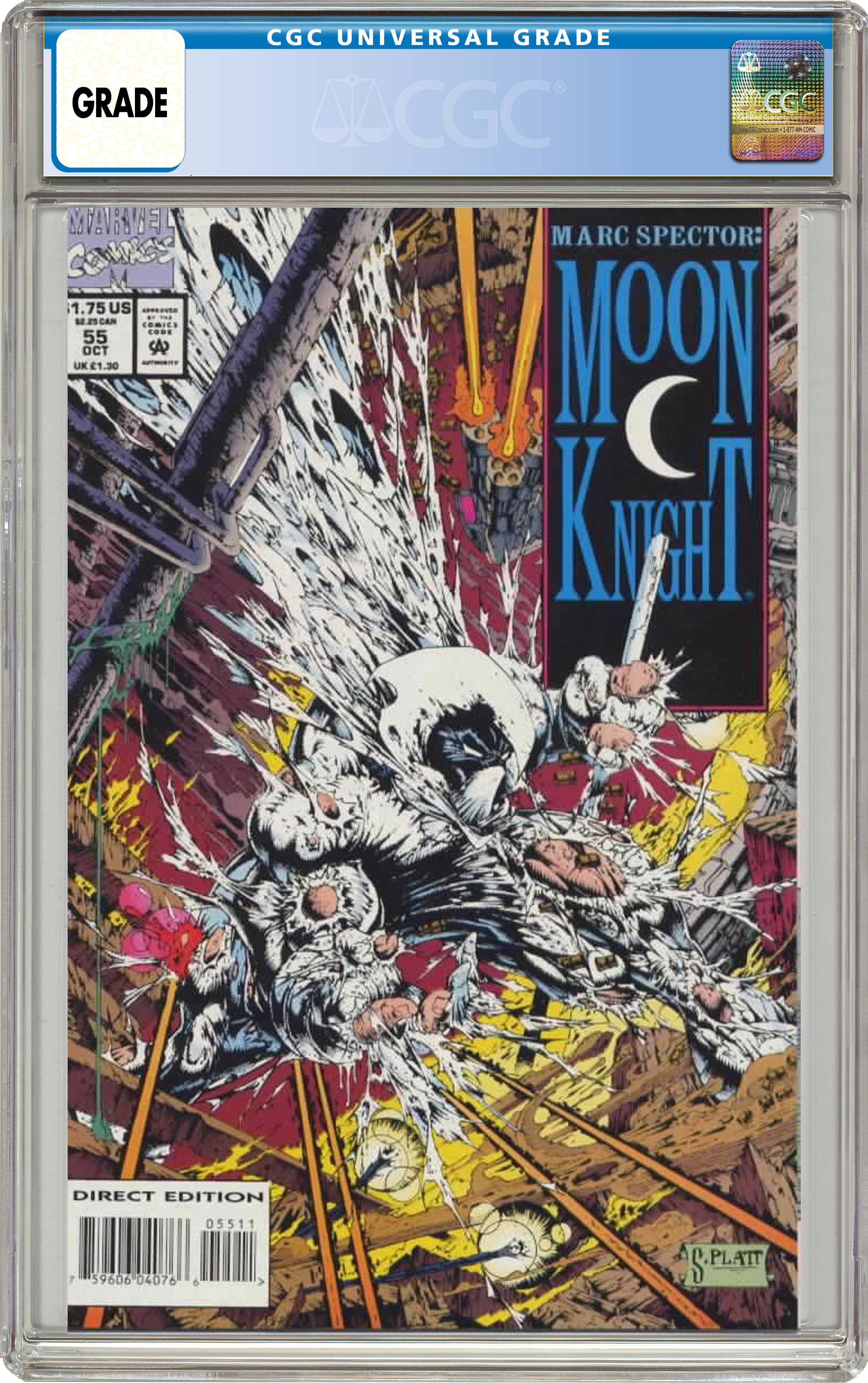 Marvel Marc Spector Moon Knight (1989) #55 Comic Book CGC Graded - US