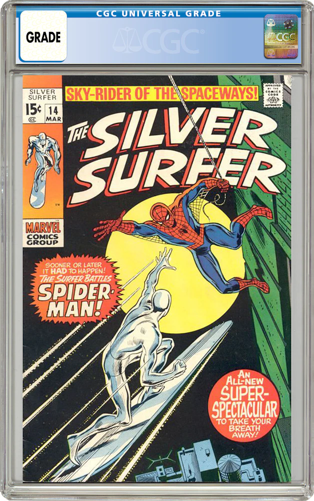 Marvel Silver Surfer #14 (App. of Spider-Man) Comic Book CGC Graded - US