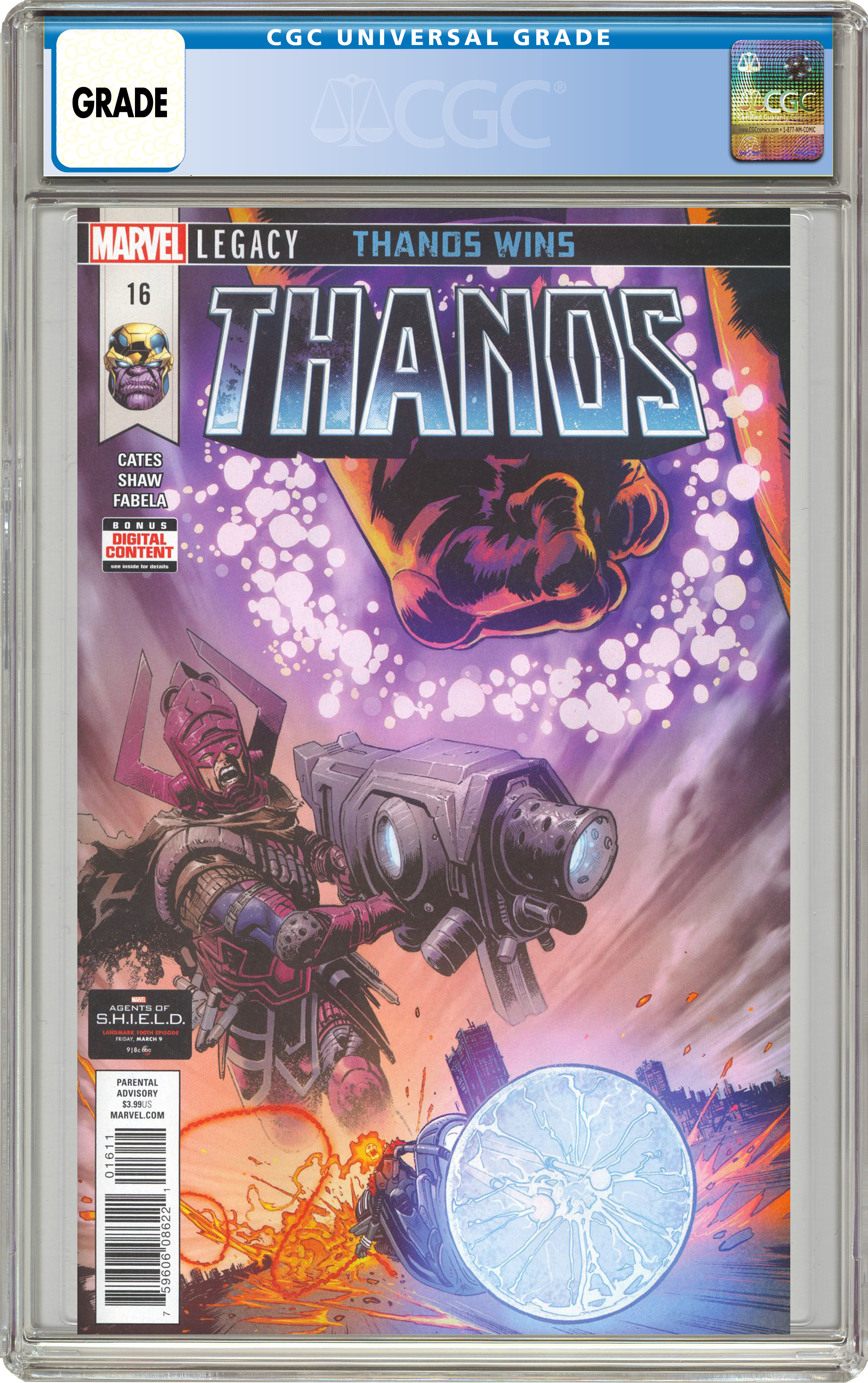 Marvel Thanos (2017 Marvel) #16A Comic Book CGC Graded - GB