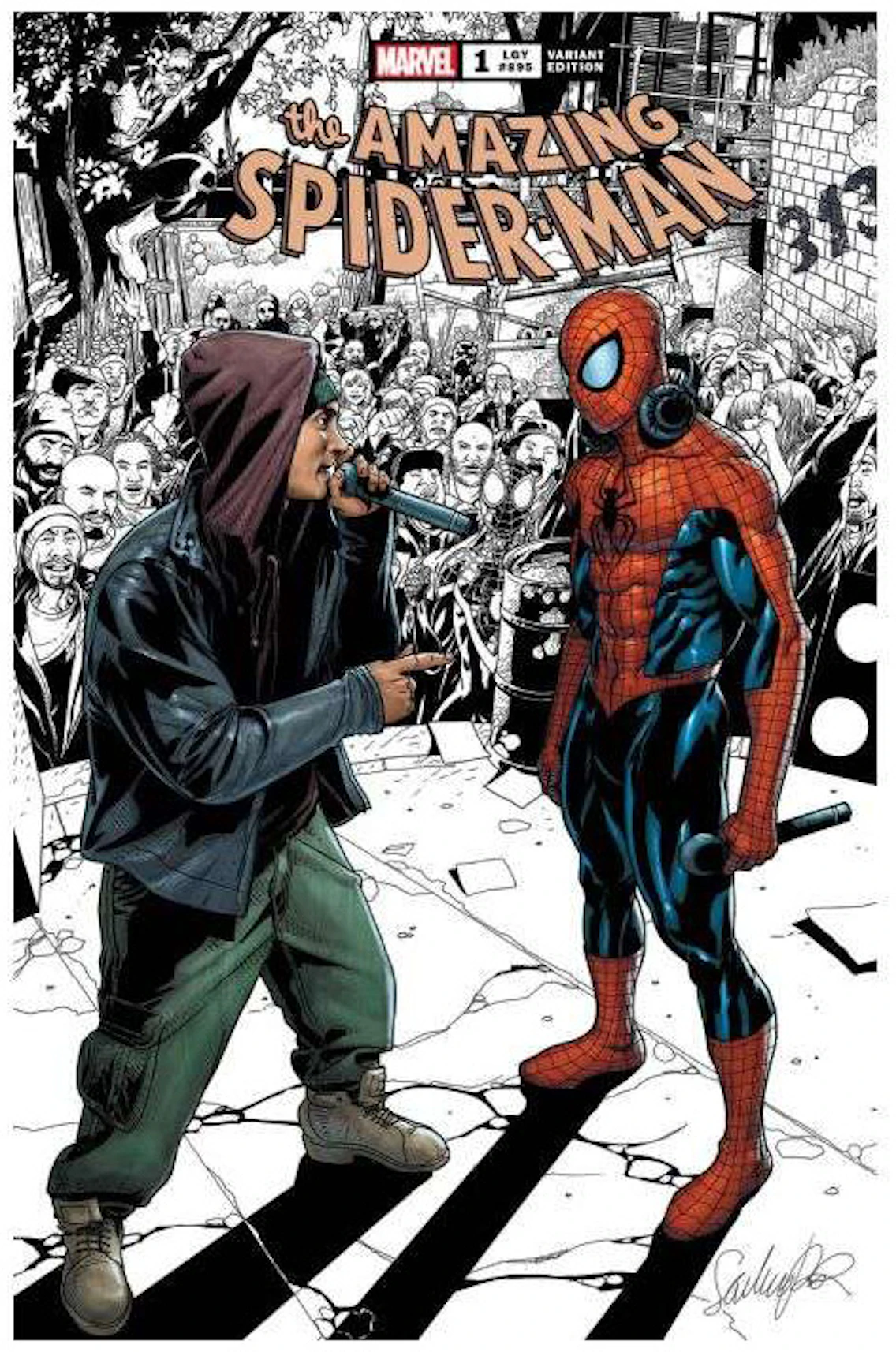 Marvel The Amazing Spider-Man (2022) #1 Eminem Spotlight Variant Comic Book  - US
