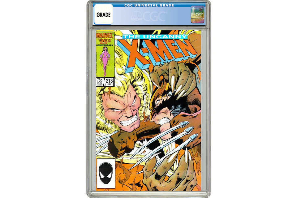 Marvel Uncanny X-Men #213 (Wolverine Battles Sabretooth) Comic Book CGC Graded