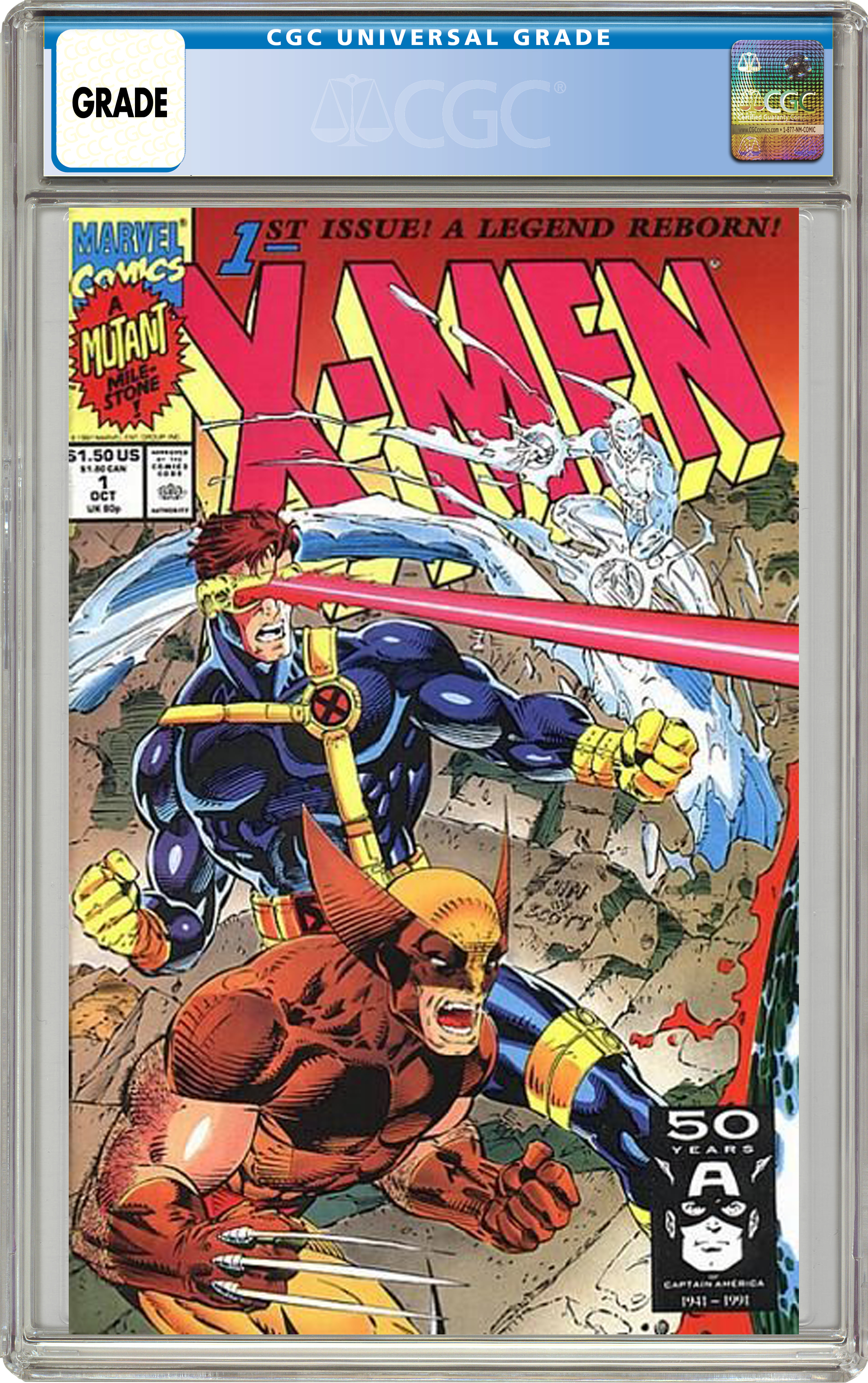 Marvel X-Men #1 C - Wolverine and Cyclops Variant Comic Book CGC 