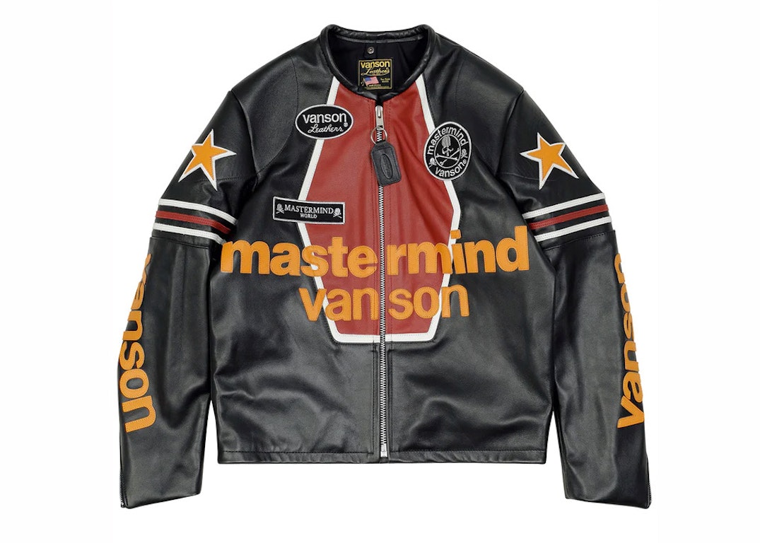 Pre-owned Mastermind World X Vanson Leather Star Jacket Multicolor