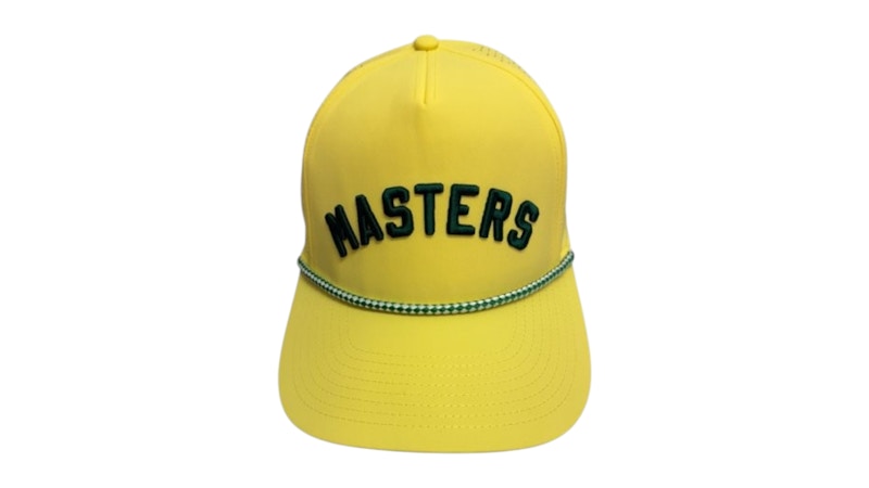 Masters Raised Lettering And Perforated Rope Hat Yellow