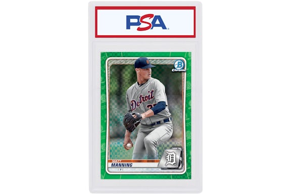 Matt Manning 2020 Bowman Chrome X Green X-Fractor /31 #BCP-229 (PSA or BGS Graded)