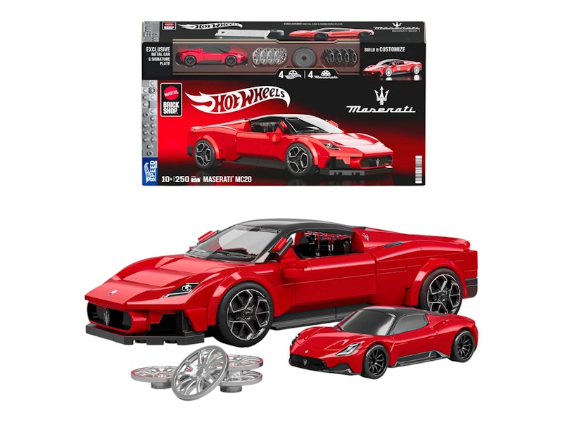 Mattel Brick Shop Hot Wheels Maserati MC20 Building Set