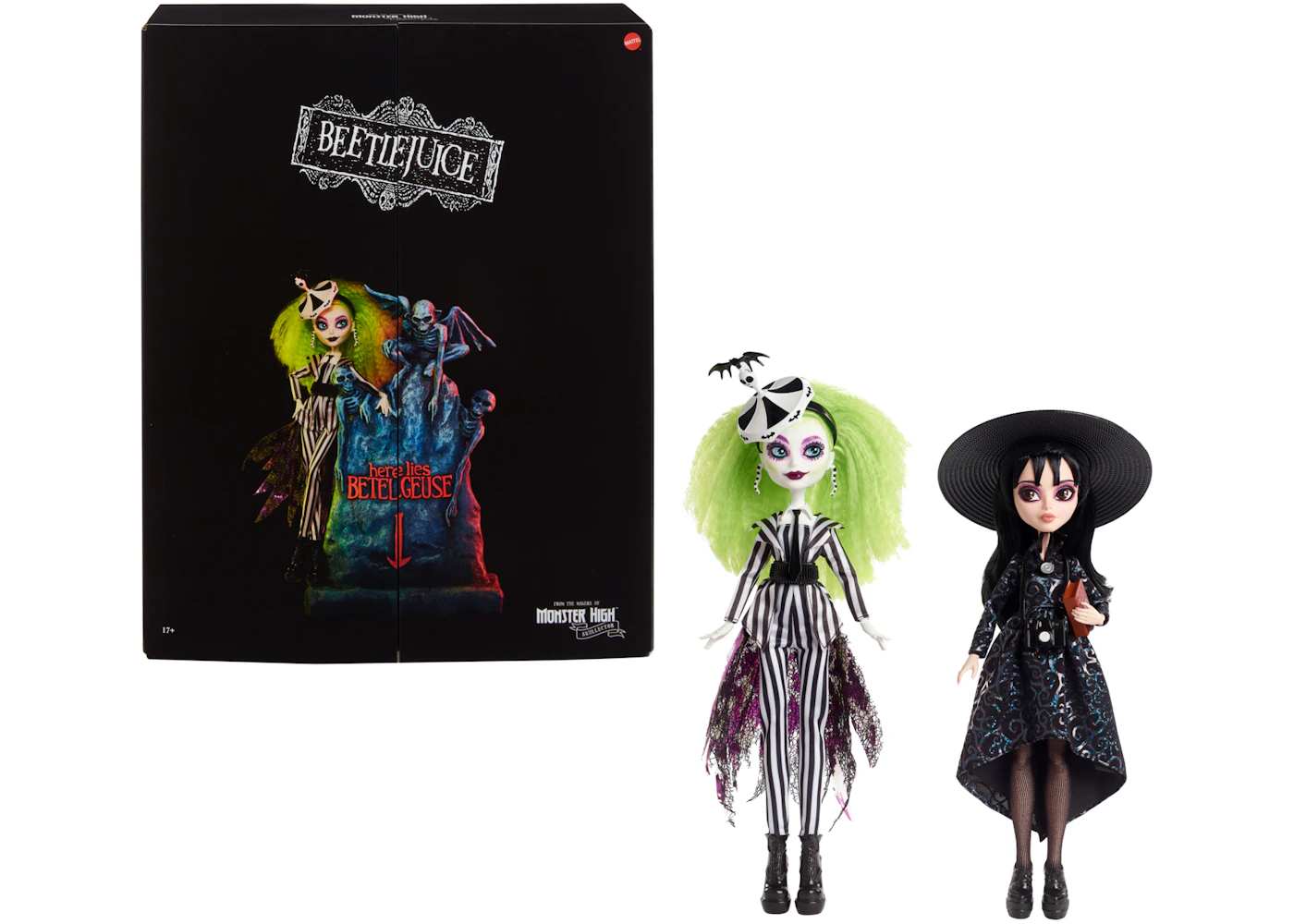 Mattel Beetlejuice & Lydia Deetz Monster High Skullector Doll 2-Pack - US