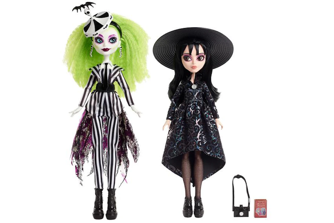 Mattel Creations Beetlejuice & Lydia Deetz Monster High Skullector Doll 2-Pack