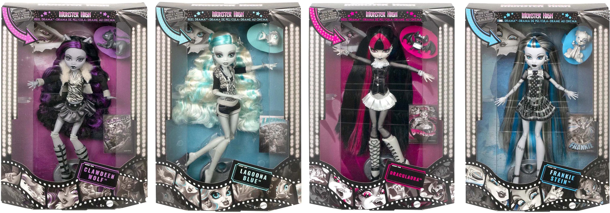 Mattel Monster High Reel Drama Frankie Stein Doll - FW22 - US