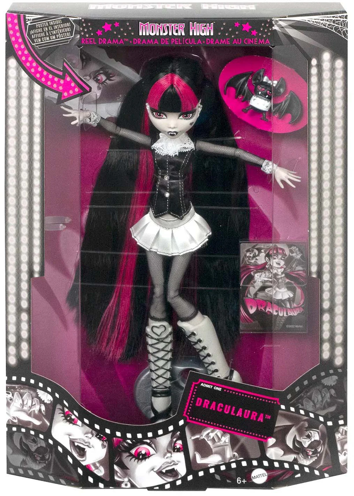 Mattel Monster High Reel Drama Draculaura Doll - FW22 - GB